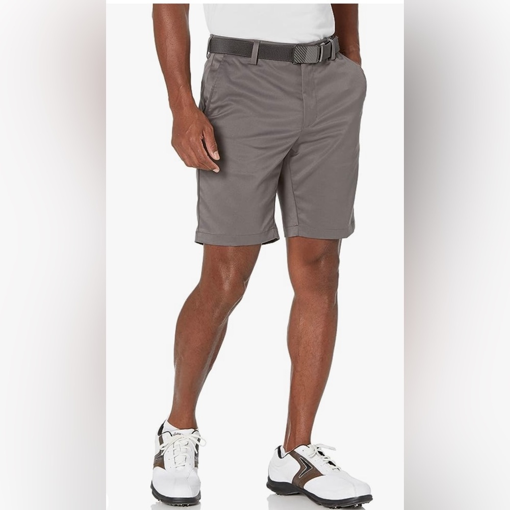 Amazon Essentials Mens shorts Slim Fit Stretch Golf Short Grey 32W